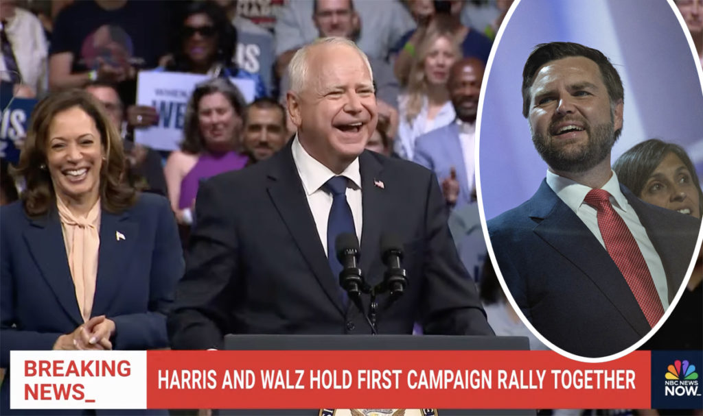 QOTD Kamala Harris Running Mate Tim Walz Makes JD Vance Couch Joke