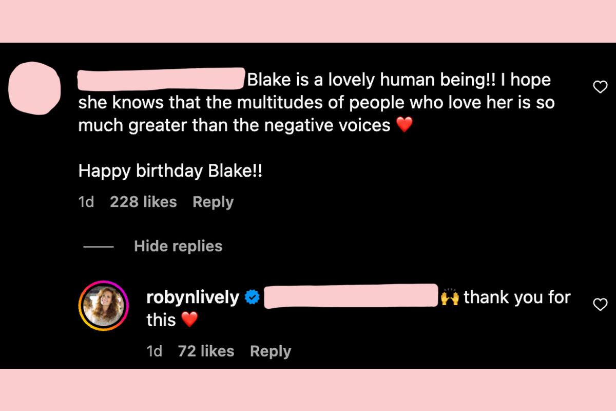 Blakey Lively's sister Robyn weighs in on drama