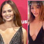 Chrissy Teigen Shows Off Breast Lift Scars In Barely-There Dress For 'Very Rare' Date Night With John Legend!