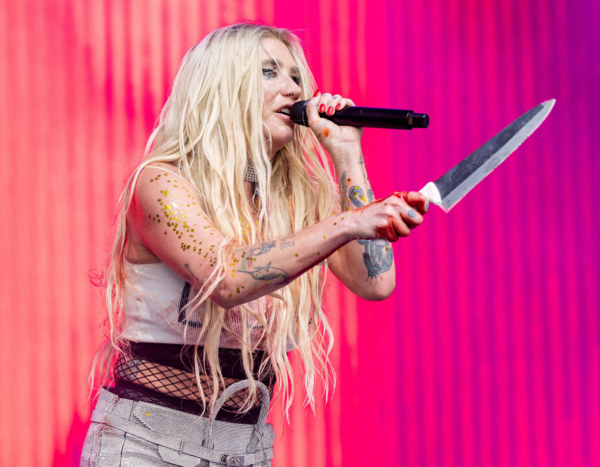 kesha knife injury lollapalooza 