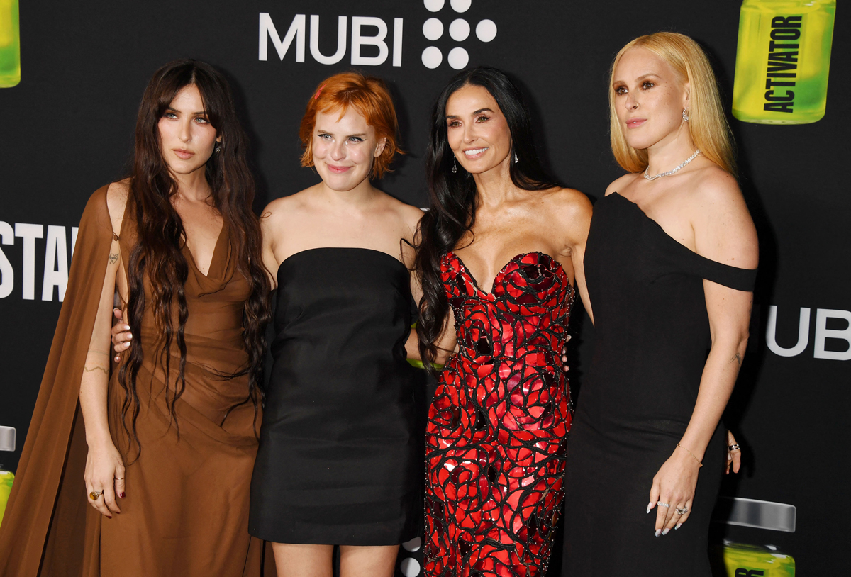 Demi Moore & All 3 Daughters Slay As A Family In Rare Red Carpet Together!