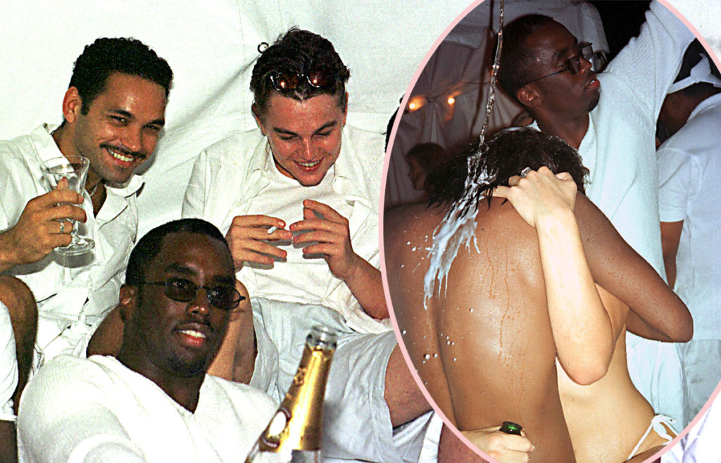 Shocking Photos Of Diddy's 1999 White Party Seem To Show Early 'Freak Off'  Activity - With Leonardo DiCaprio & Other A-Listers Present! - Perez Hilton