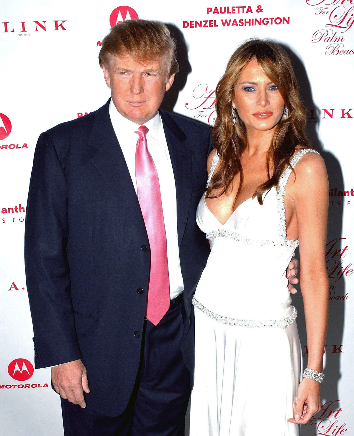 Donald Trump and Melania at the Art for Life Gala honoring Diddy