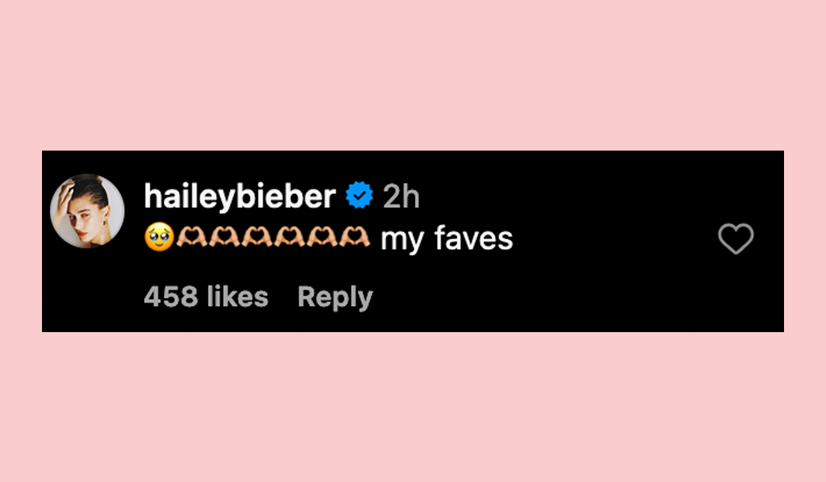 Hailey Bieber comment on Channing Tatum Instagram