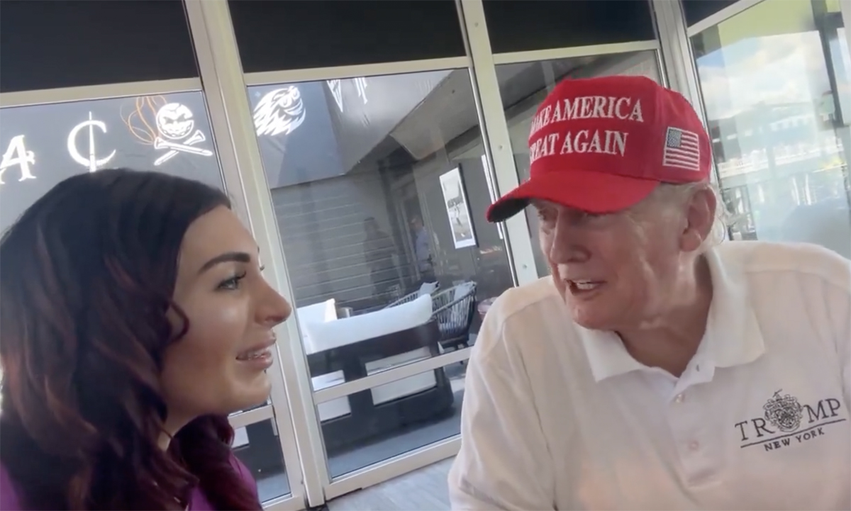 Laura Loomer and Donald Trump