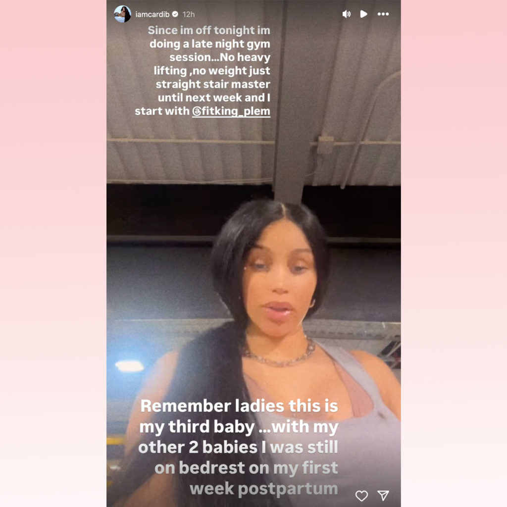 Cardi B Claps Back At 'Fake Concerned' Fans Criticizing Her Postpartum