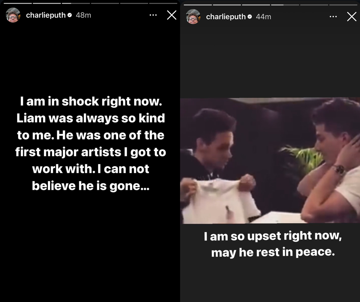 Chari Puth reaction to Liam Payne death