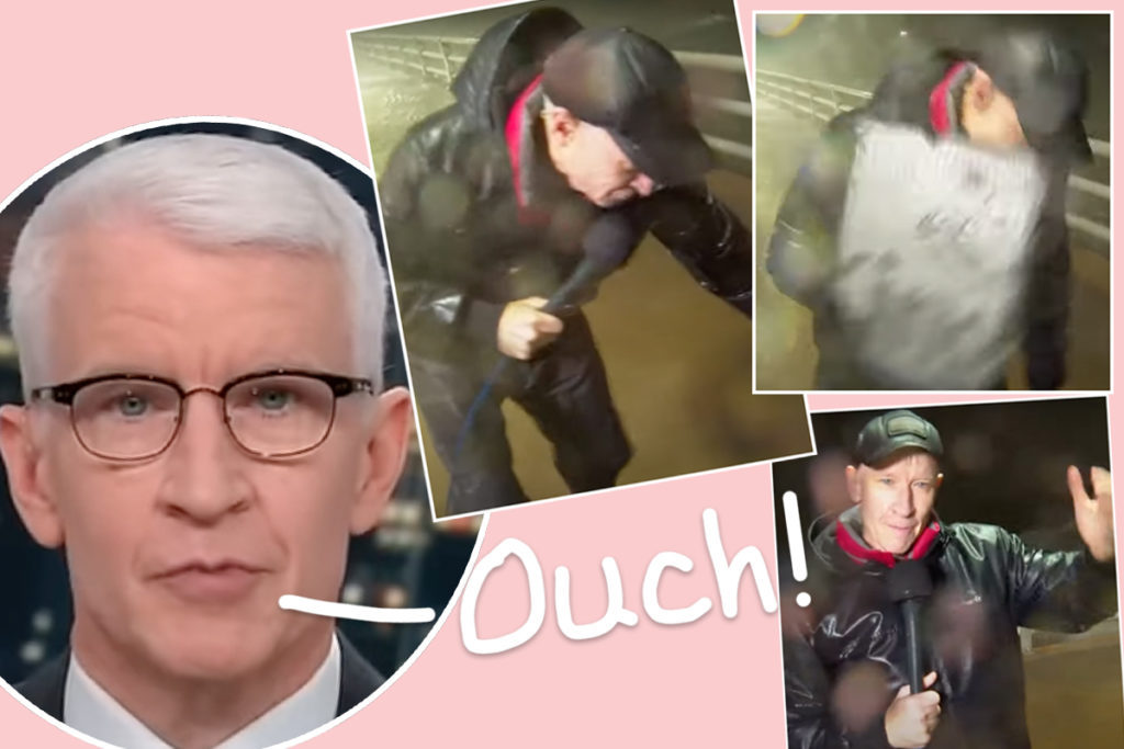 Anderson Cooper Gets SLAMMED By Flying Debris During Hurricane Milton ...