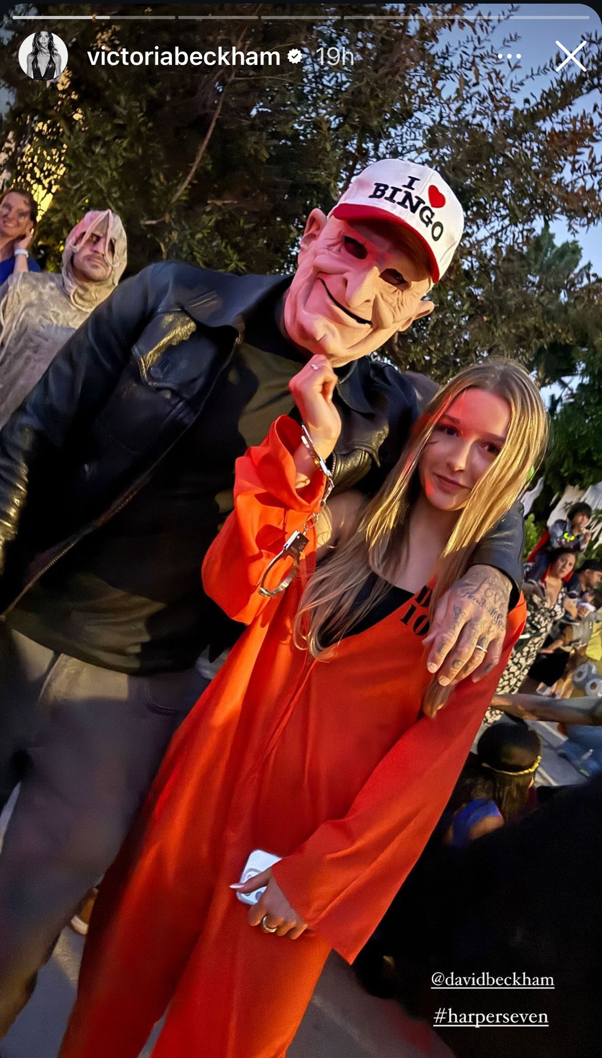 David and Harper Beckham's Halloween costumes