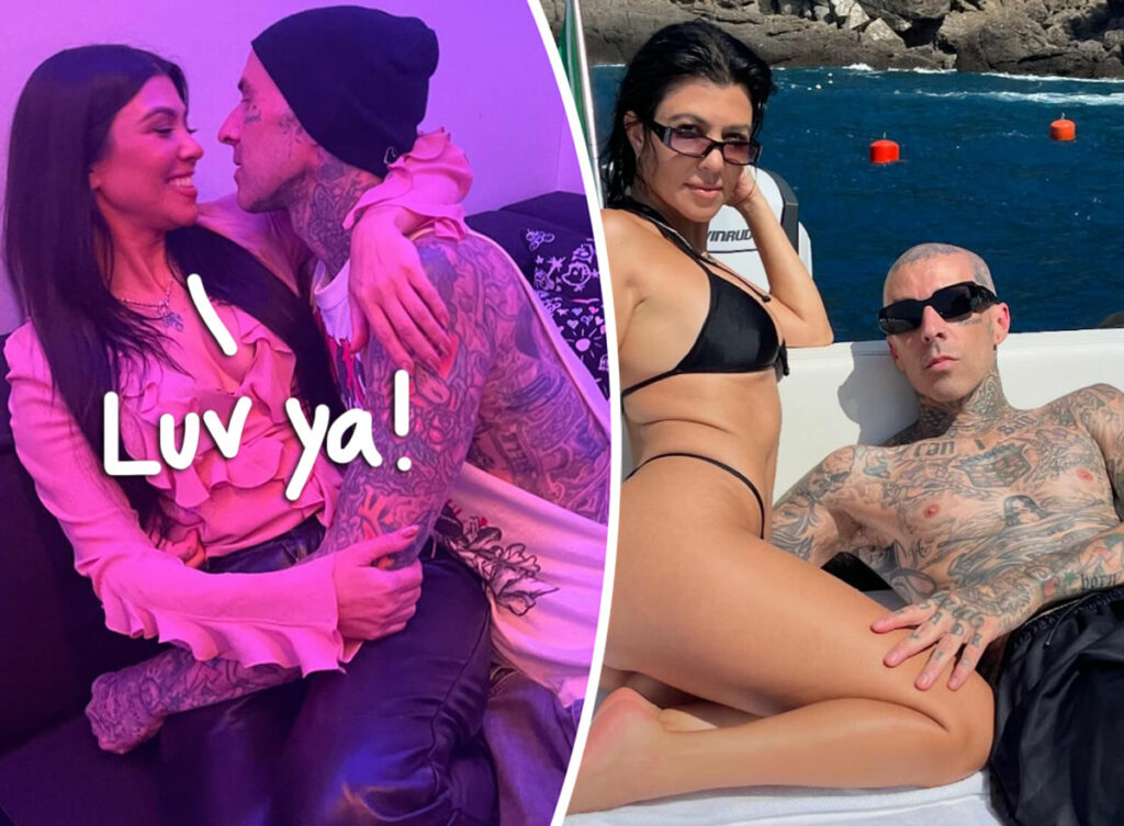 Kourtney Kardashian Packs On PDA With Travis Barker For Birthday Tribute