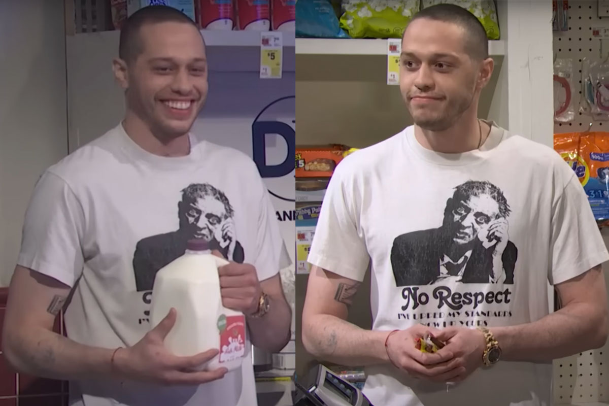 Pete Davidson debuts bare arms on SNL amid tattoo removal