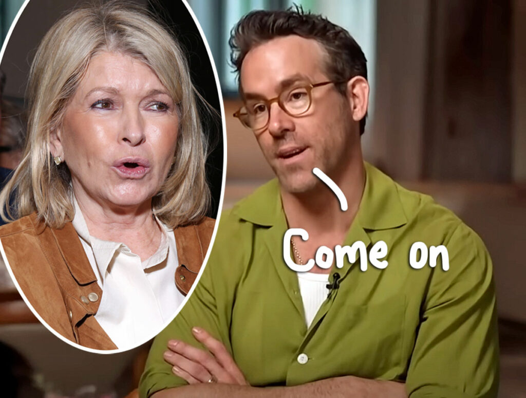 Ryan Reynolds Confused By Martha Stewart Shade -- He's Only Met Her Twice!