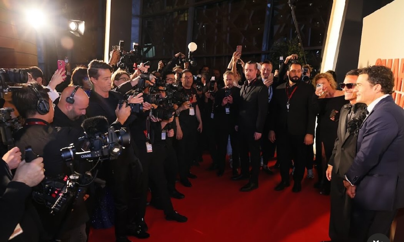 Omar Harfouch gala with Orlando bloom