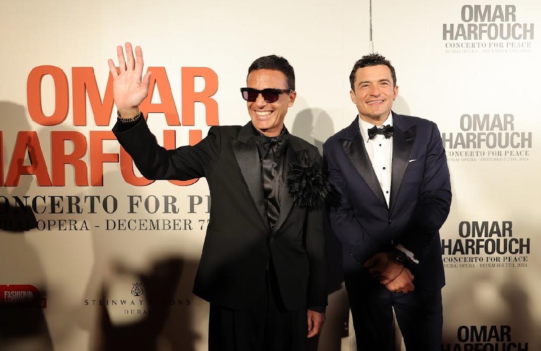 Orlando Bloom with Omar Harfouch Dubai