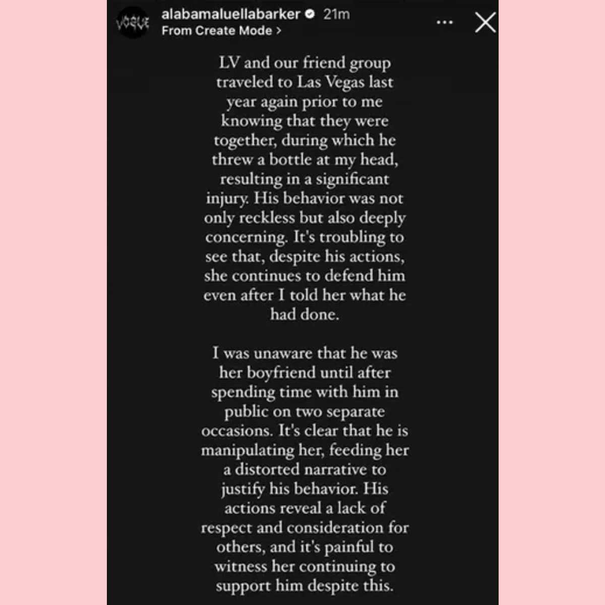 Alabama Barker responds to claim she stole Bhad Bhabie's man Le Vaughn