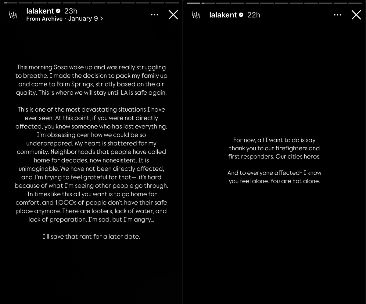 4-месячная дочь Лалы Кент Соса «изо всех сил пыталась дышать» во время пожаров в Лос-Анджелесе