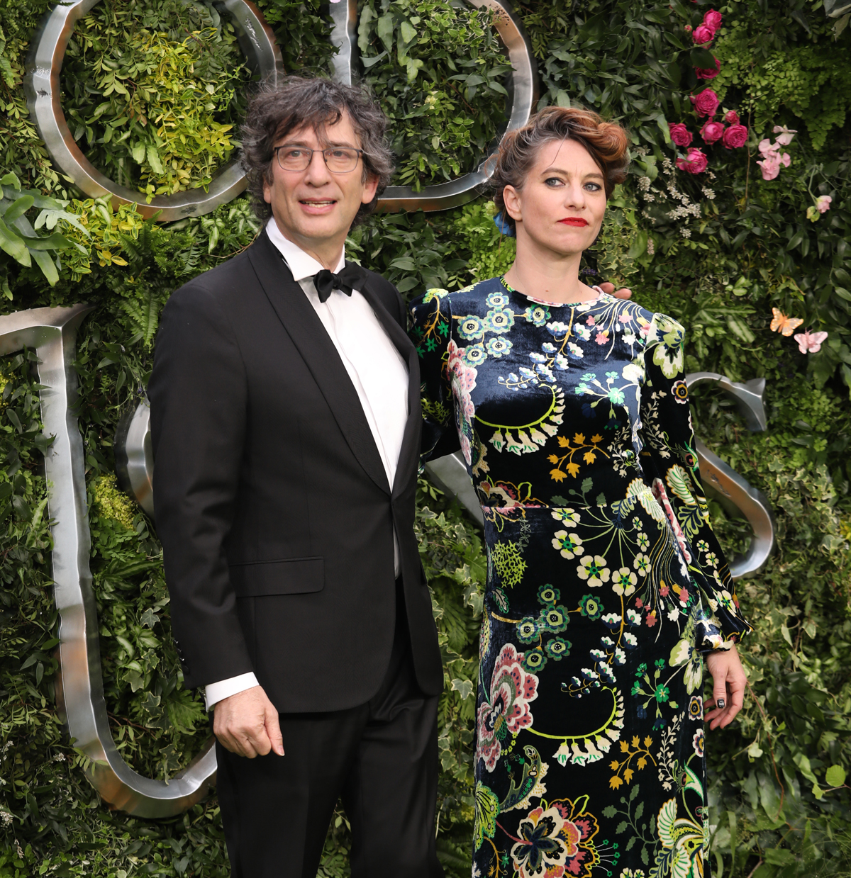 Neil Gaiman and Amanda Palmer at the Good Omens premiere