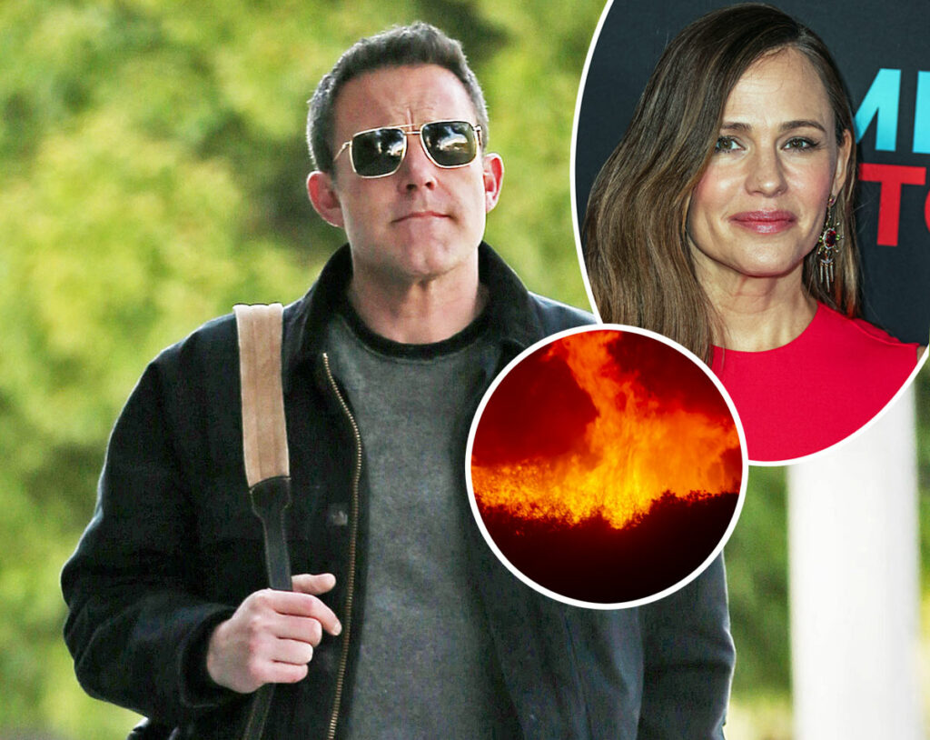 Ben Affleck Leaves Jennifer Garner's Home To Discover Fate Of HIs Home In Evacuation Zone