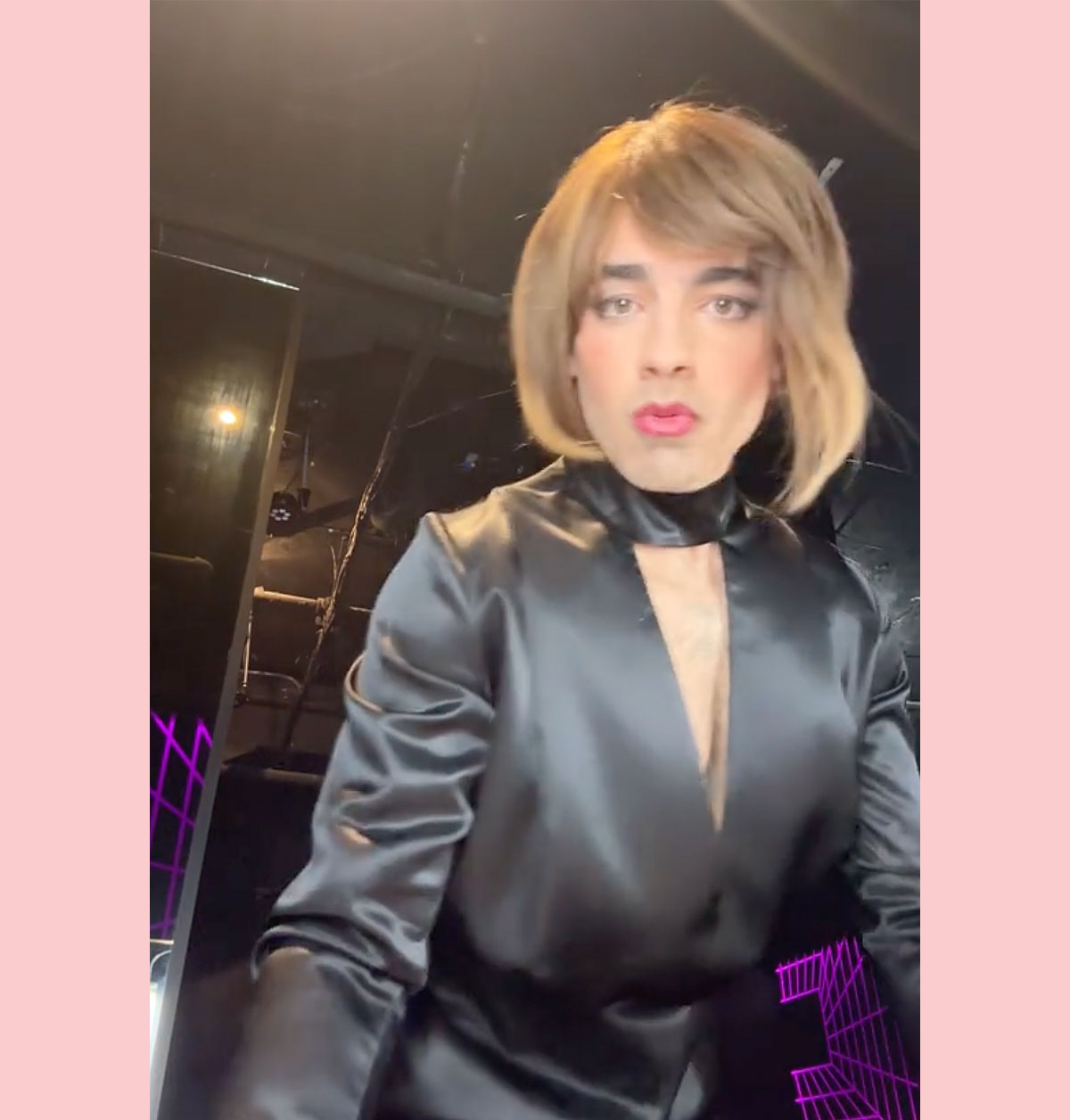 Joe Jonas in drag
