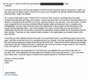 Justin Baldoni Drags Colleen Hoover Into Blake Lively Lawsuit By