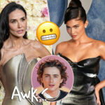 Watch Kylie Jenner Get Totally SNUBBED By Demi Moore During Cringe-Worthy Golden Globes Run-In!