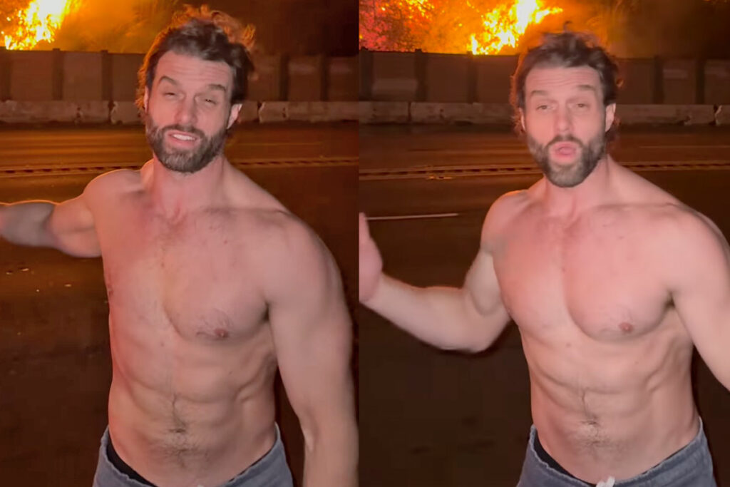 Vanderpump Villa Star Eric Funderwhite Gets DRAGGED For Posting Shirtless Video In Front Of Raging LA Fire