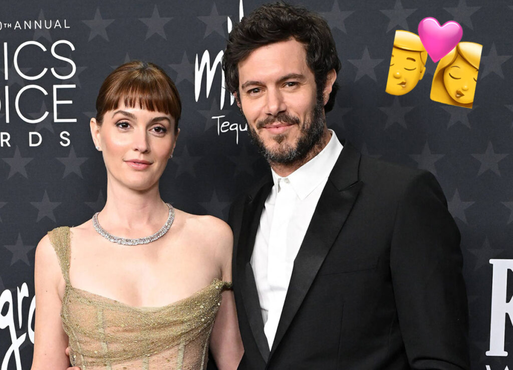 Adam Brody & Leighton Meester Share Passionate Kiss At Critics Choice Award Weeks After Their Home Burned Down!