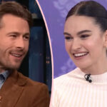 Sparks Flying Between Glen Powell & Lily James?! LOOK!