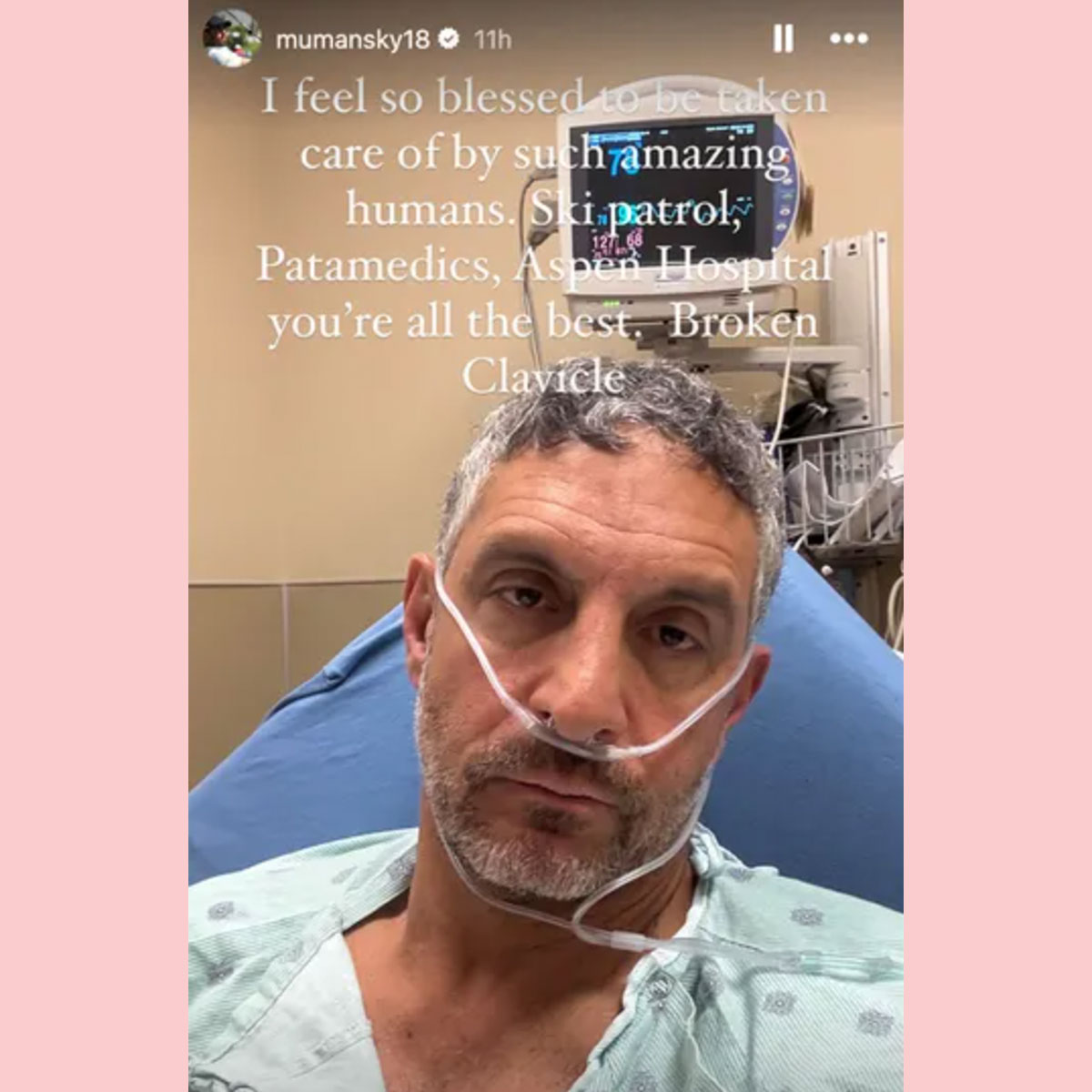 Mauricio Umansky broke his clavicle while skiing