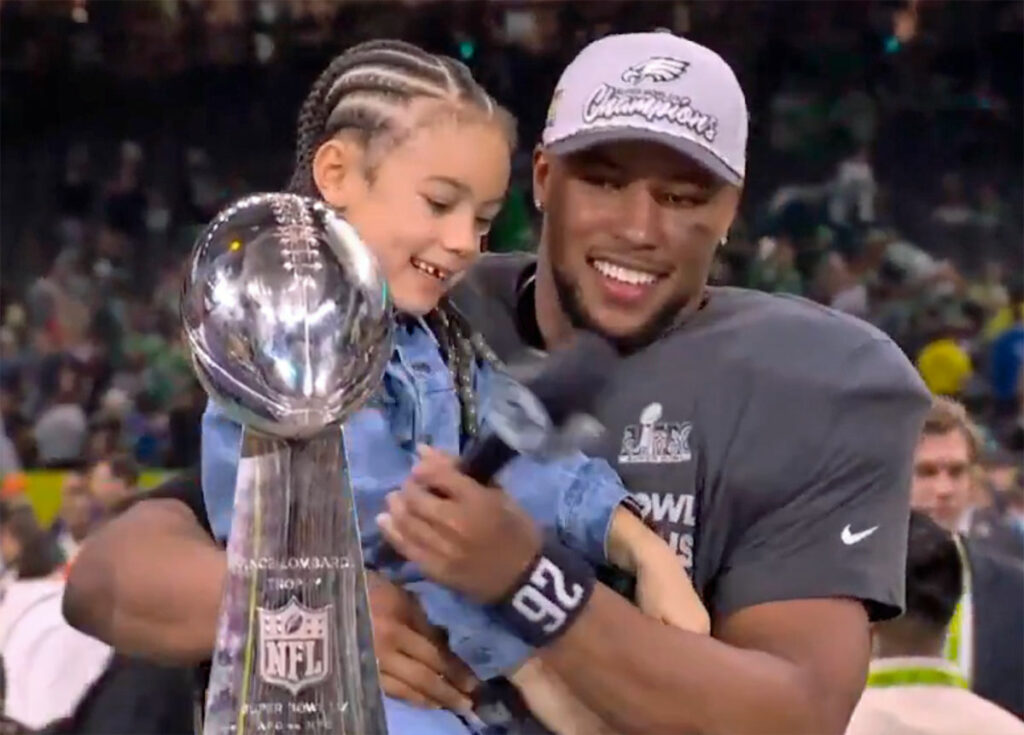 Saquon Barkley's 6-Year-Old Daughter Jada Totally Stole The Show After Eagles' Super Bowl Win!