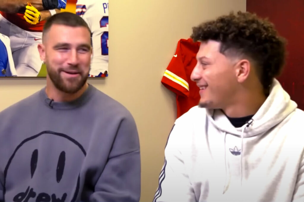 Travis Kelce & Patrick Mahomes Arrive At Super Bowl LIX In Head-Turning  Suits! Look! - Perez Hilton