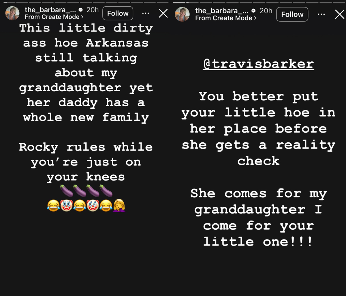 Kourtney Kardashian & Travis Barker’s 1-Year-Old Son Rocky Now Dragged Into Alabama’s Feud With Bhad Bhabie