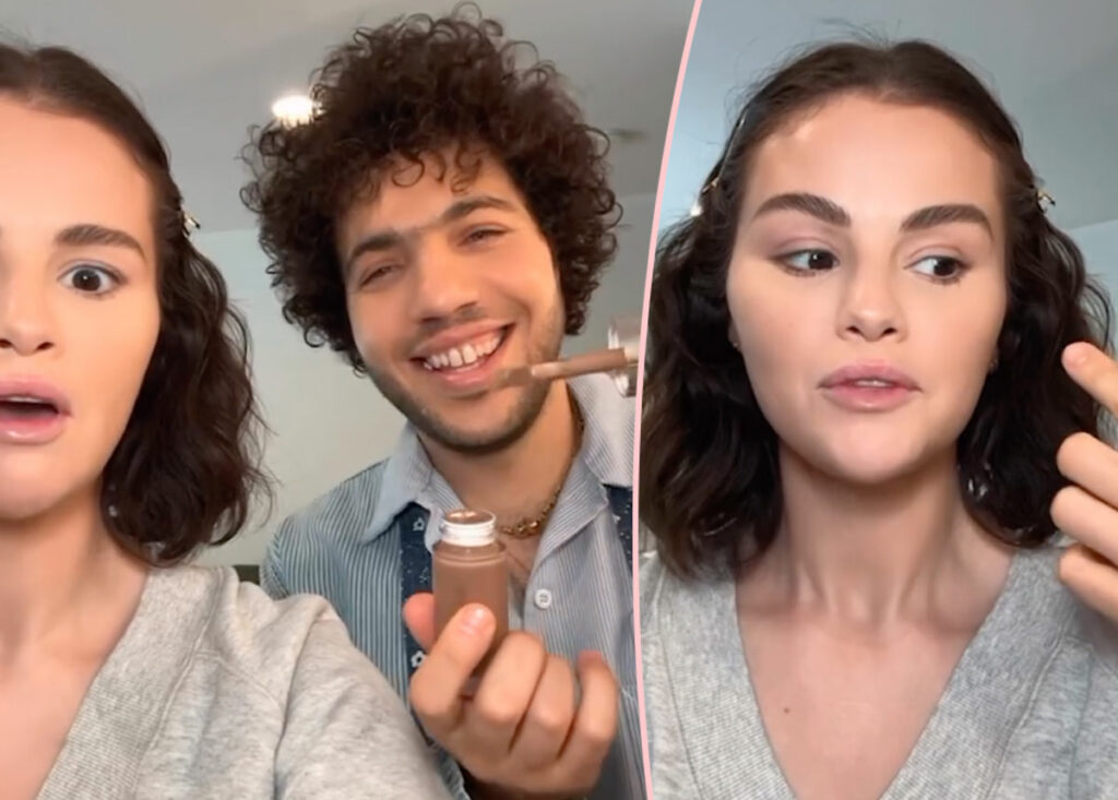 Selena Gomez Let Benny Blanco Do Her Makeup, And It Was... Not Good...
