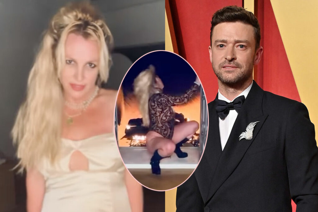 Britney Spears Dances WAY Too Close To An Open Fireplace While Listening To… Ex Justin Timberlake’s Music! Watch!