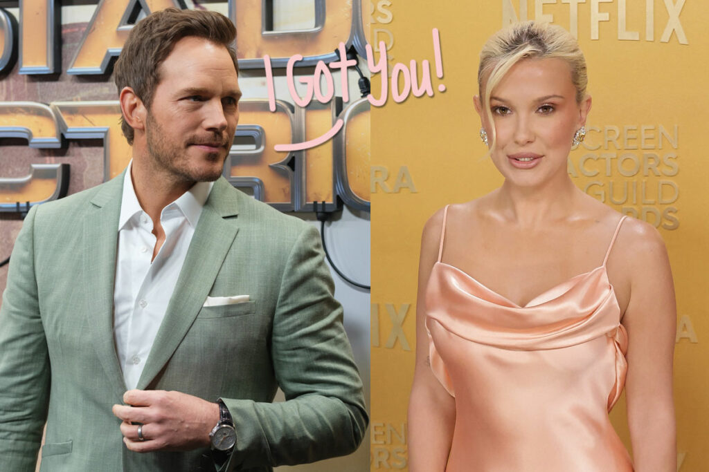 Watch Chris Pratt Shield Millie Bobby Brown From Accidentally Flashing Crowd!