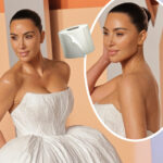 Kim Kardashian’s Vanity Fair Oscar Party Dress Gets Dragged For Looking Like Wrinkled Sheets & Toilet Paper! Damn!