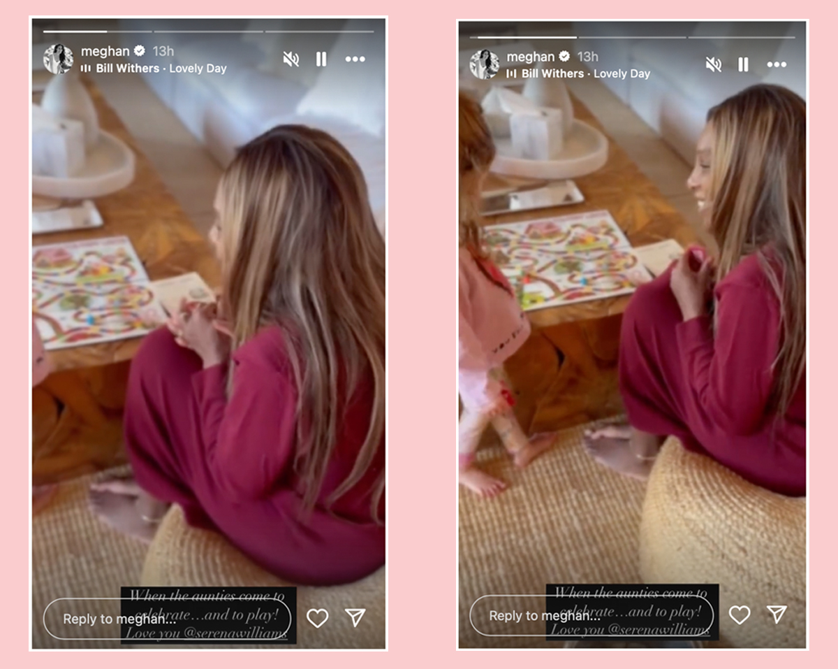 Meghan Markle Shares Rare Footage Of Princess Lilibet -- Playing Board Games With Serena Williams!