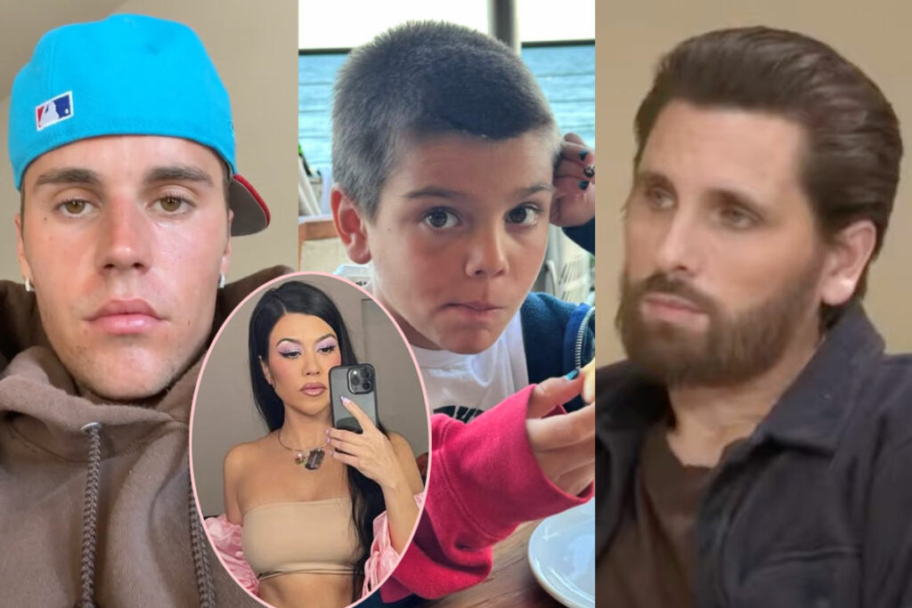 Kourtney Kardashian's Son Reign Addresses Rumors Justin Bieber Is His Dad -  Not Scott Disick! - Perez Hilton