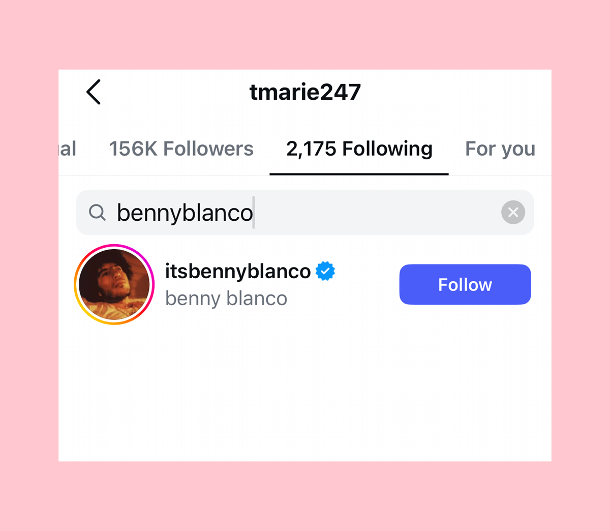 Selena Gomez deixou de seguir uma namorada depois que Benny Blanco se inscreveu em seus únicos fãs!