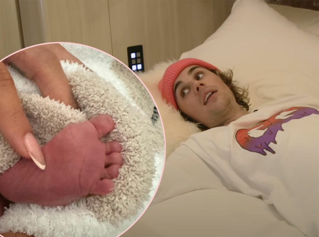 Justin Bieber Shares New ADORABLE Pic Lounging On Couch With Baby Son Jack Blues! Aww!