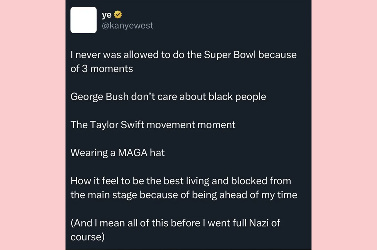 Kanye West Says He's Never Been Allowed To Perform At The Super Bowl Because Of Taylor Swift?! Yeah, Sure Pal...