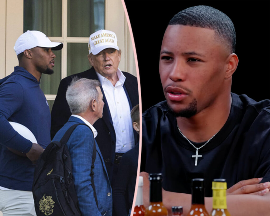 Saquon Barkley Getting DRAGGED By Fans After Golfing With Trump