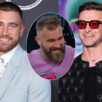 Travis Kelce Emerges In Las Vegas For Boys Weekend With Justin Timberlake, Brother Jason, & Others!