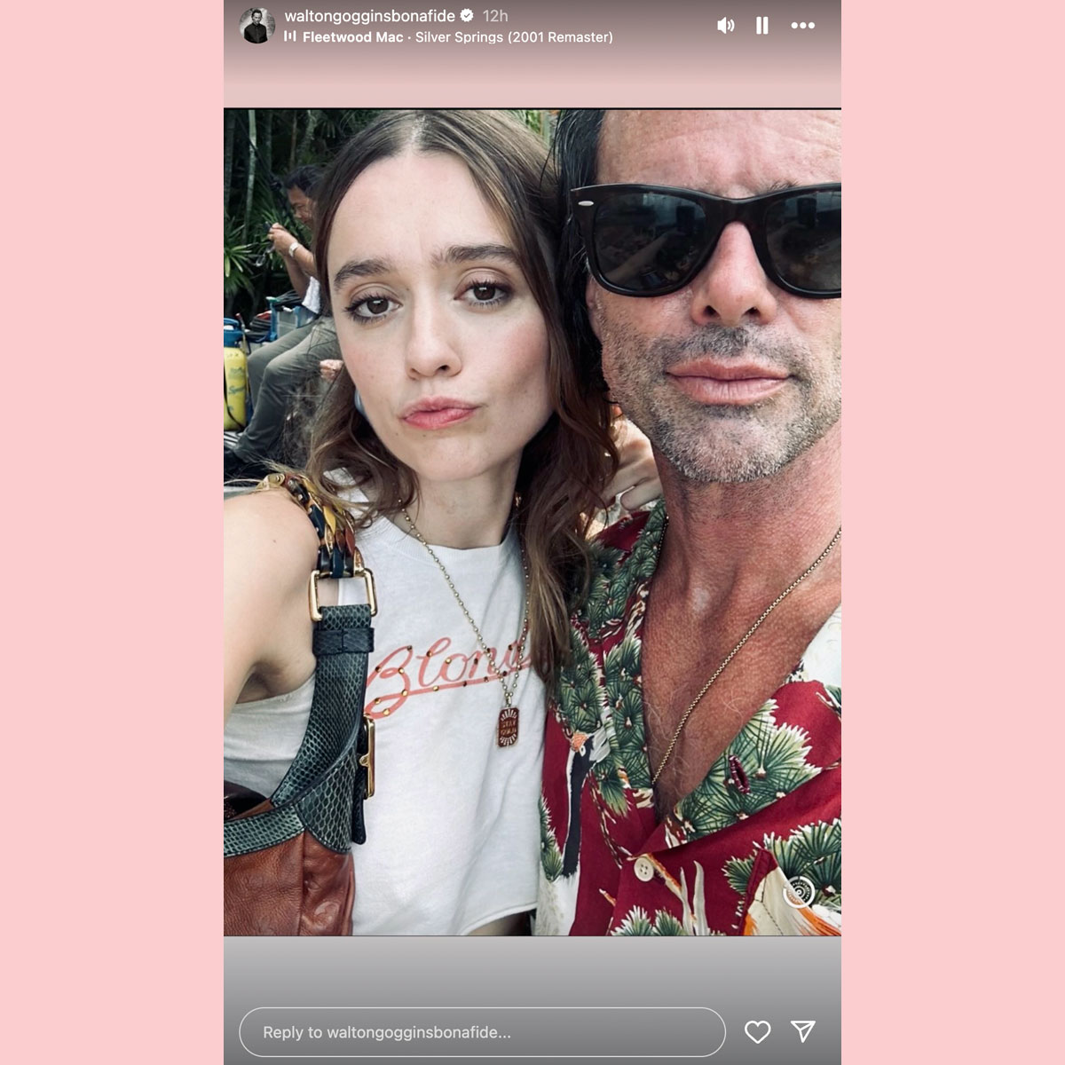 Walton Goggins compartilha fotos com Aimee Lou Wood de White Lotus Set