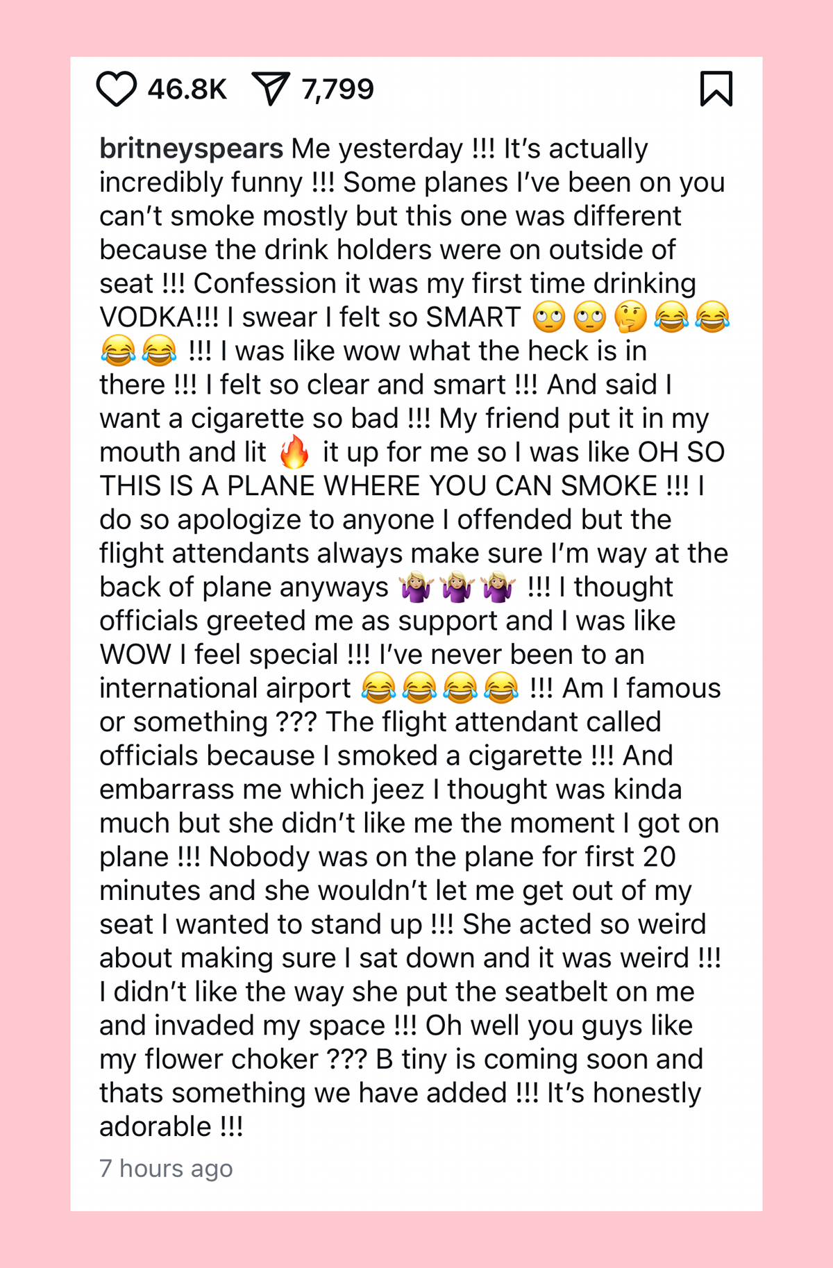 Britney Spears Apologizes For Smoking On Aircraft — However Claims Flight Attendant Obtained Her In Hassle To ‘Embarrass’ Her!