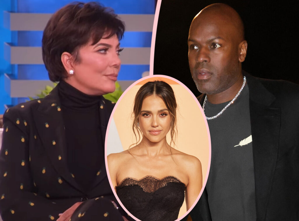 Kris Jenner Furious With BF Corey Gamble For Making Her 'Look Like A Fool' After Being ALL OVER Jessica Alba At Party!