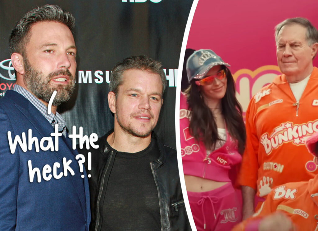 How Ben Affleck & Matt Damon Reacted To Bill Belichick’s Girlfriend Jordon Hudson Forcing Way Into Dunkin Ad!