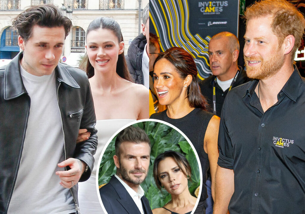 Prince Harry & Meghan Markle Had Brooklyn Beckham & Nicola Peltz Over For Dinner Amid 'Similar Family Feud' -- As They Offer Support After Their Own Falling Out With Victoria & David!
