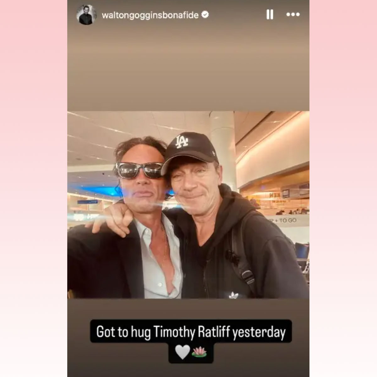 Walton Goggins selfie with Jason Isaacs