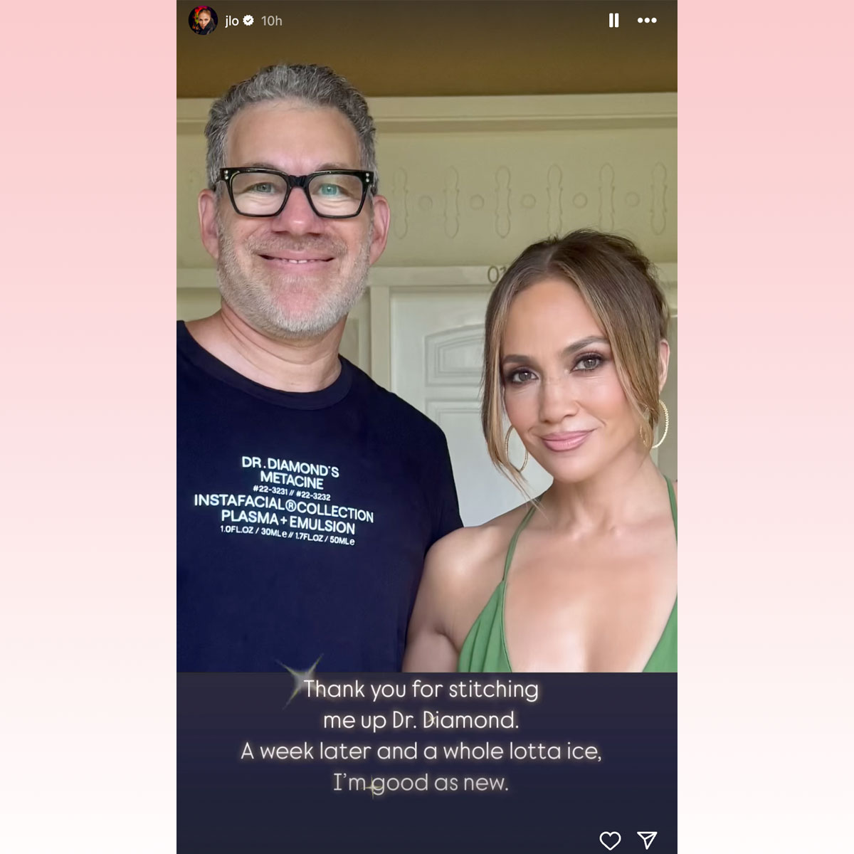 Jennifer Lopez reveals facial injury from AMAs rehearsals